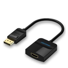 Conversor Vention HBGBB/ DisplayPort Macho - HDMI Fêmea/ 15cm/ Preto