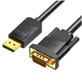 Cabo Conversor Vention HBLBH/ DisplayPort Macho - VGA Macho/ 2m/ Preto
