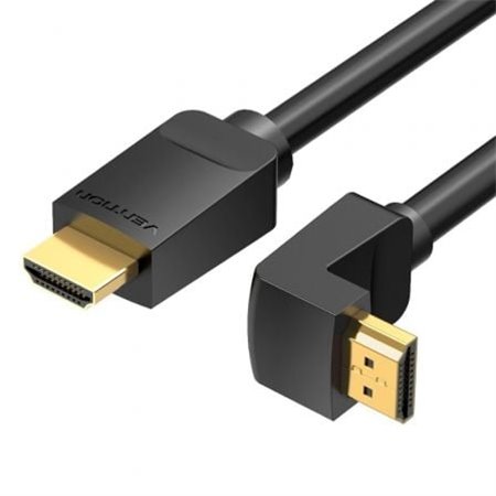 Cabo HDMI 2.0 4K Ângulo 90º Vention AAQBH/ HDMI Macho - HDMI Macho/ 2m/ Preto