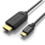 Cabo Conversor HDMI 1.4 4K Vention CGUBG/ USB-C Macho - HDMI Macho/ 1.5m/ Preto