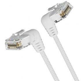 Cabo de Rede RJ45 UTP Vention IBOWF Cat.6A/ 1m/ Cabeza Rotatoria 360º/ Branco