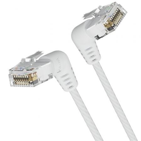 Cabo de Rede RJ45 UTP Vention IBOWF Cat.6A/ 1m/ Cabeza Rotatoria 360º/ Branco