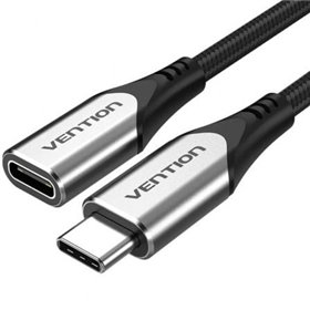 Extensão USB 3.1 USB-C Vention TABHF/ USB-C Macho - USB-C Fêmea/ Até 60W/ 5Gbps/ 1m/ Cinza