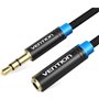Cabo Stereo Vention VAB-B06-B500-M/ Jack 3.5 Macho - Jack 3.5 Fêmea/ 5m/ Preto