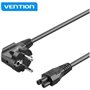 Cabo de Alimentação Vention ZCKBAC/ IEC C5 Fêmea - CEE7 Macho/ 1.8m/ Preto