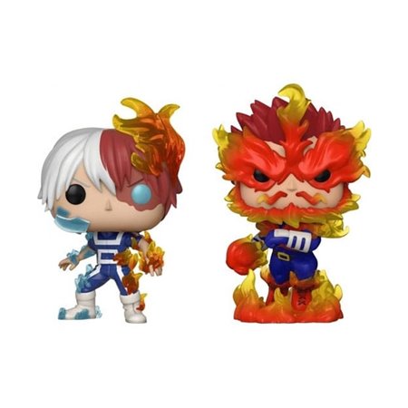 Pacote 2 funkos funko pop meu herói academia esforço e todoroki 64993