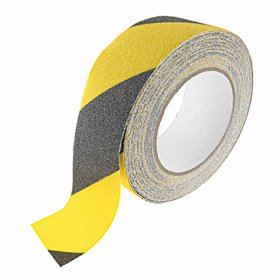 Fita Antiderrapante Preta/Amarela 50Mm X 10M