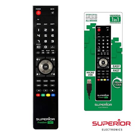 Comando TV Programável Freedom c/ USB