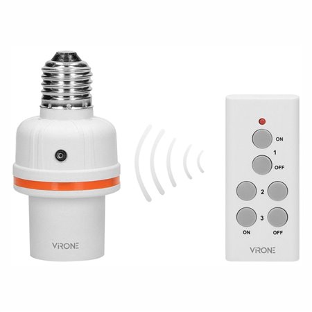 Casquilho p/ Lâmpada E27 c/ Comando s/ Fios Virone