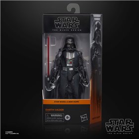 Hasbro star wars uma nova esperança a figura de darth vader da série negra