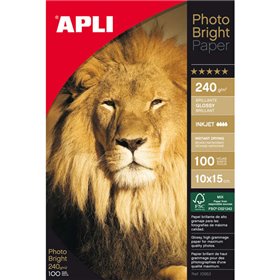 Papel fotográfico Apli Photobright 10 x 15 cm 240g 100 folhas