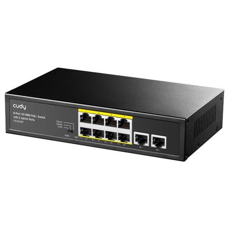 Cudy FS1010P Switch PoE+ de 8 portas 10/100M com 2 portas Uplink