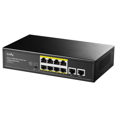 Cudy FS1010PG Switch PoE+ de 8 portas 10/100M com 2 portas Uplink