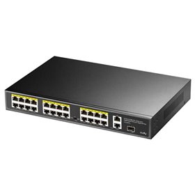 Cudy FS1026PS1 24 portas 10/100 Mbit PoE + switch Gigabit + porta uplink de 2 Gigabit + 1 slot SFP de 1,25 Gbps