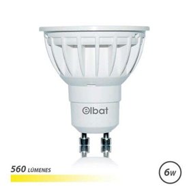 Lâmpada LED Elbat GU10 6W 560LM Luz quente - Economia de energia - Longa vida útil - Fácil instalação - Cor branca quente