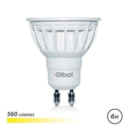Lâmpada LED Elbat GU10 6W 560LM Luz quente - Economia de energia - Longa vida útil - Fácil instalação - Cor branca quente