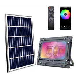Foco Solar LED Elbat RGB 60W - 515LM - Bluetooth - Bateria 5V/6AH - Controle Remoto - IP67