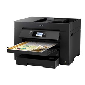 Impressora multifuncional colorida Epson Workforce WF7830DTWF A3 Duplex Fax WiFi 25ppm