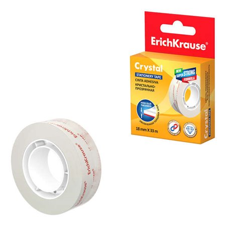 Fita Adesiva Cristal Erichkrause - 18mmx33m - Transparente