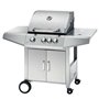 Churrasqueira a Gás Inox 4 Queimadores Muvip - Estrutura em Aço Inox - 3 Queimadores Centrais + 1 Queimador Lateral - 2 Grelhas 