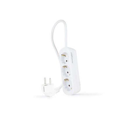 Power Strip Nanocable 3 Tomadas - 1,4m - Cor Branca