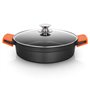 Caçarola de alumínio fundido baixo Orbegozo CDB 1028 - Versatilidade e segurança na cozinha - Antiaderente sem Pfoa - Adequado p