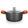 Orbegozo CDH 3024 - Caçarola de alumínio fundido da vovó não deformável - 4,5 L - Alças de silicone - Antiaderente - Adequado pa
