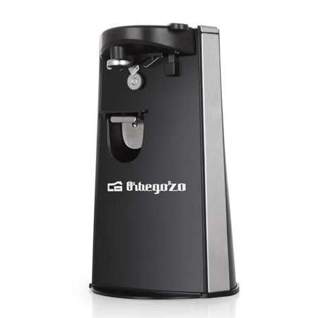 Abridor de latas elétrico Orbegozo CU 6500 3 em 1 - Prático e funcional - Lâmina de aço inoxidável - Potência 60W - Fácil limpez