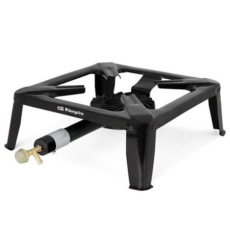 Fogão a gás Orbegozo FO 6000 para paellas ao ar livre - Potente queimador em ferro fundido - Corpo em aço esmaltado resistente -
