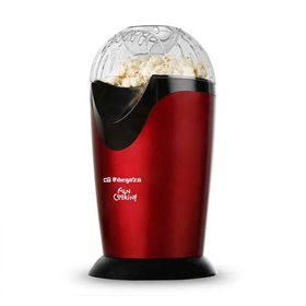 Máquina de Pipoca Portátil Orbegozo PA 4300 - Potência 1000W - Vermelho Metálico - Sem Óleo - Fácil Limpeza - Receitas de Sabore