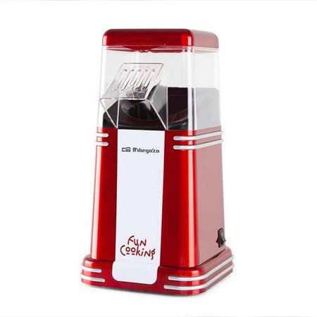 Orbegozo PA 4350 Vintage Popcorn Maker - Prepara pipoca em 3 minutos - Design retrô e saudável - Portátil e fácil de limpar - Id