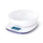 Peso eletrônico da cozinha Orbegozo PC 1014 - Precisão 1g - Plataforma de vidro - Display LCD azul - Capacidade 5Kg - Inclui TAÇ