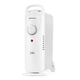 Radiador a óleo compacto Junior Orbegozo RO 1020 - Potente e seguro - Termostato ajustável - Baixo consumo - Fácil de transporta