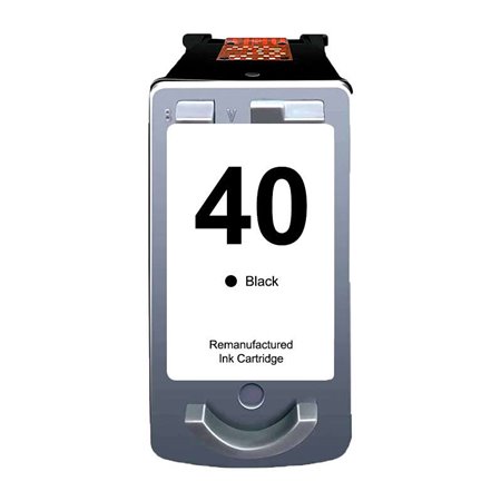 Cartucho de tinta preto remanufaturado Canon PG40/PG50/PG37 - Exibe o nível de tinta - Substitui 0615B001/0615B042/0616B001/2145