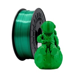 Filamento PLA SILK 3D - Diâmetro 1,75 mm - Bobina de 1 kg - Cor verde