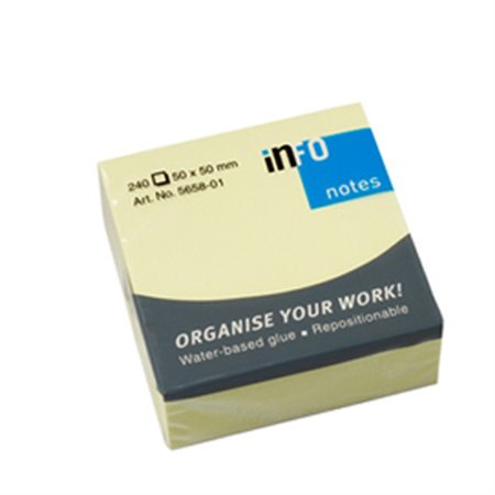 Bloco Notas Aderentes 050x050mm Amarelo Cubo 240 Folhas