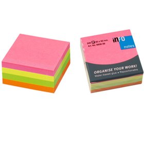 Bloco Notas Aderentes 050x050mm Néon Cubo 240 Folhas