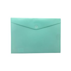 Bolsa Envelope A4 Fecho Velcro Mate Menta Pastel 1un