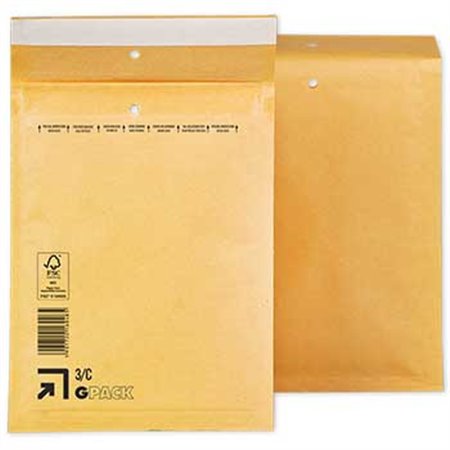 Envelope Almofadado 150x215mm Kraft 75g Nº0 3/ C 10un