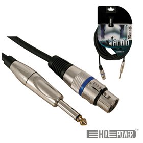 Cabo Xlr 3P Fêmea / Jack 6.35Mm Macho 10M Mn Hq Power