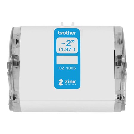 Rolo de etiquetas Brother CZ1005 Original de tamanho personalizado - 50 mm x 5 m de largura - Zero Ink
