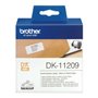 Brother DK11209 - Etiquetas de Endereço Pequenas Pré-Cortadas Originais - 29x62 mm - 800 Unidades - Texto Preto em Fundo Branco