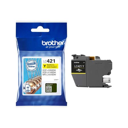 Tinteiro original Brother LC421 Amarelo - LC421Y