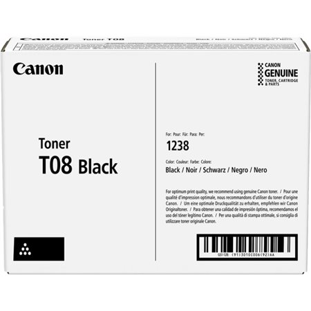 Toner original preto Canon T08 - 3010C006