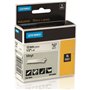 Fita para etiquetadora de vinil original Dymo 18444 Rhino Industrial - Texto preto em fundo branco - 12 mm x 5,5 m de largura - 