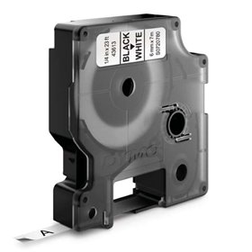 Etiquetas original Dymo D1 para etiquetadora - Texto preto em fundo branco - 6 mm x 7 m de largura - S0720780