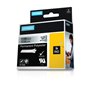 Etiquetas original Dymo Rhino ID1-12 para etiquetadora - Texto preto em fundo prateado - Largura 12 mm x 5,5 metros - 18486