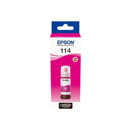 Garrafa pigmentada original Epson 114 Magenta - C13T07B340