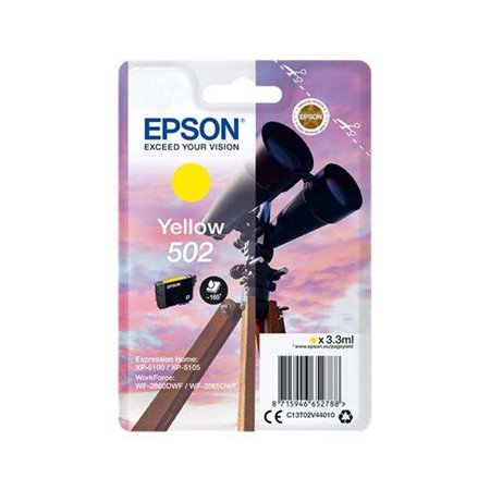 Tinteiro original Epson 502 amarelo - C13T02V44010