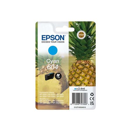Tinteiro original Epson 604 Cyan - C13T10G24010